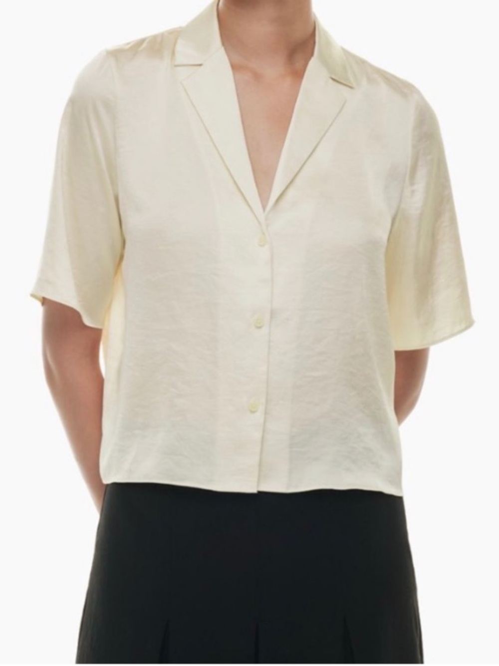 Aritzia Beso Satin Shirt Small